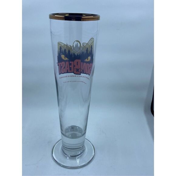Kings Island Son of Beast Roller Coaster Amusement Park Pilsner Glass Paramount - Picture 10 of 10